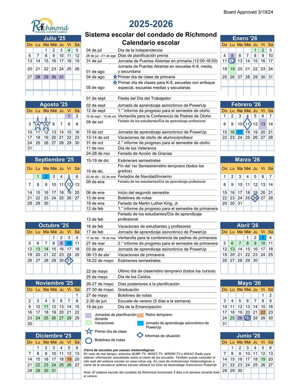2025-2026 Academic Calendar